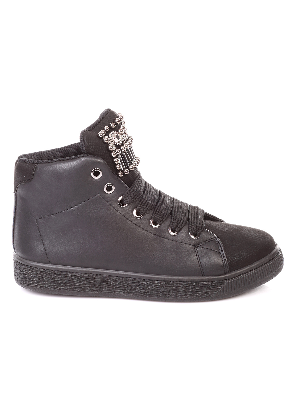Ежедневни дамски боти в черно 2U-18637 black