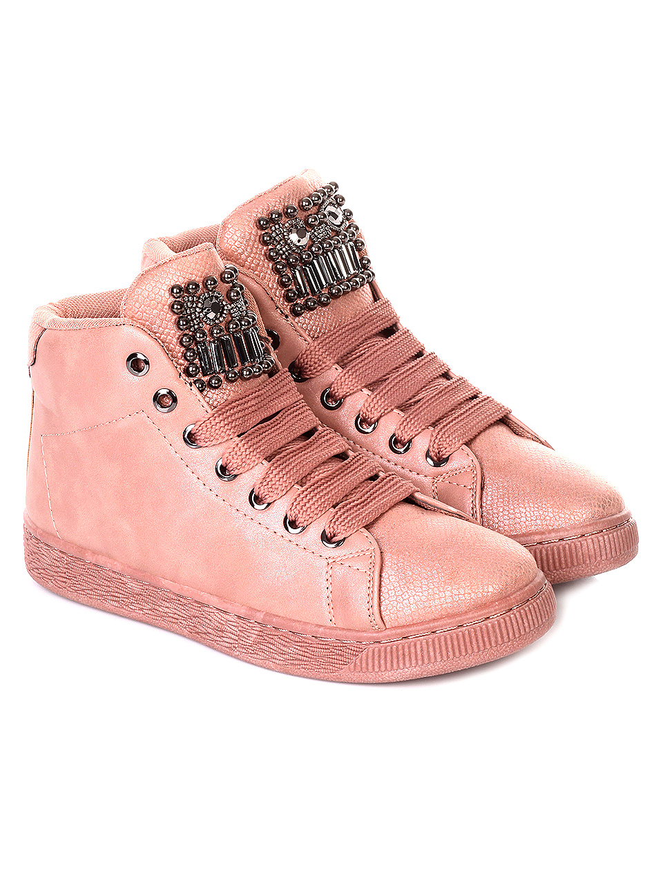Ежедневни дамски боти в розово 2U-18637 pink