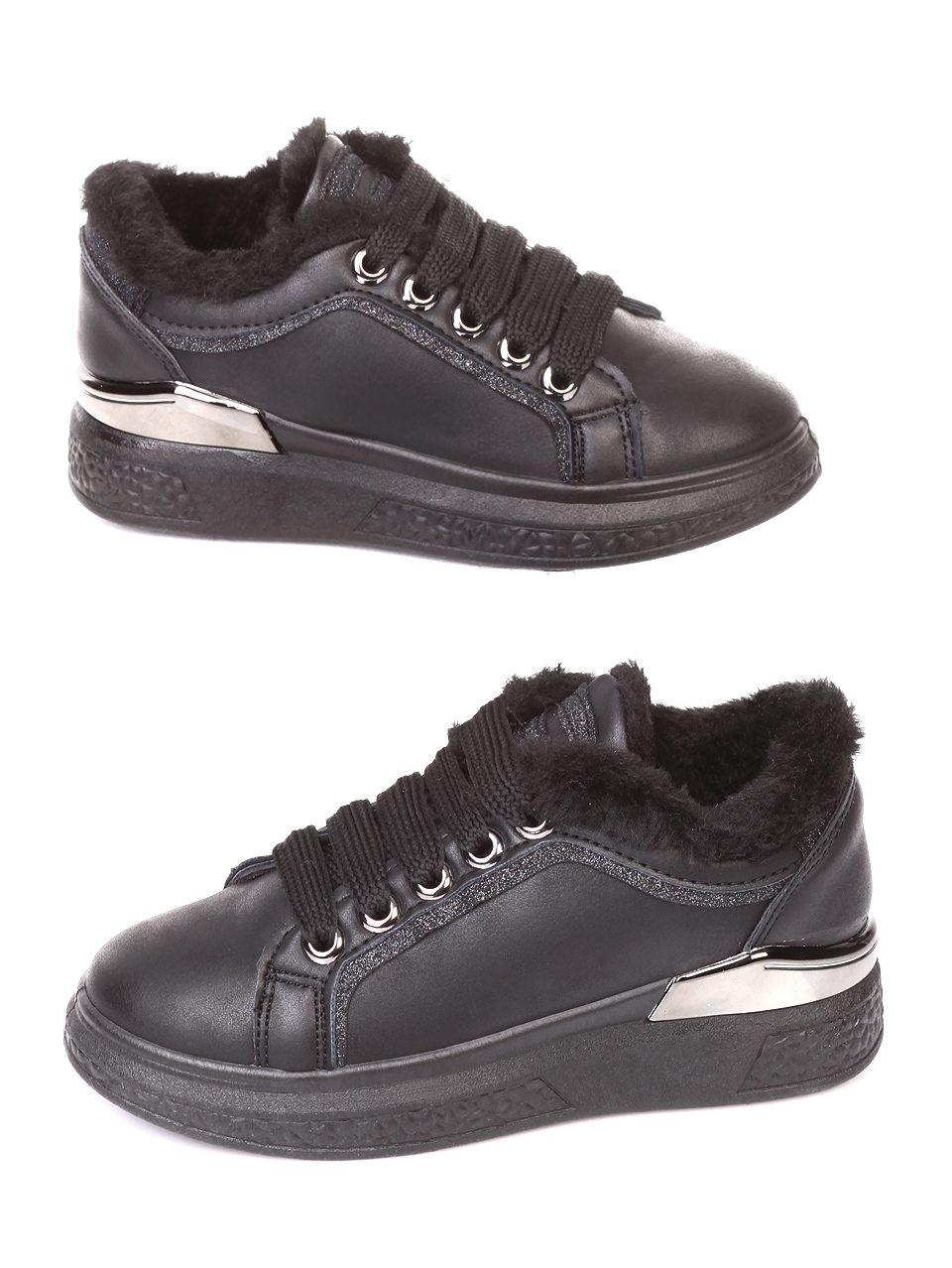 Ежедневни детски кецове в черно 18U-18660 black