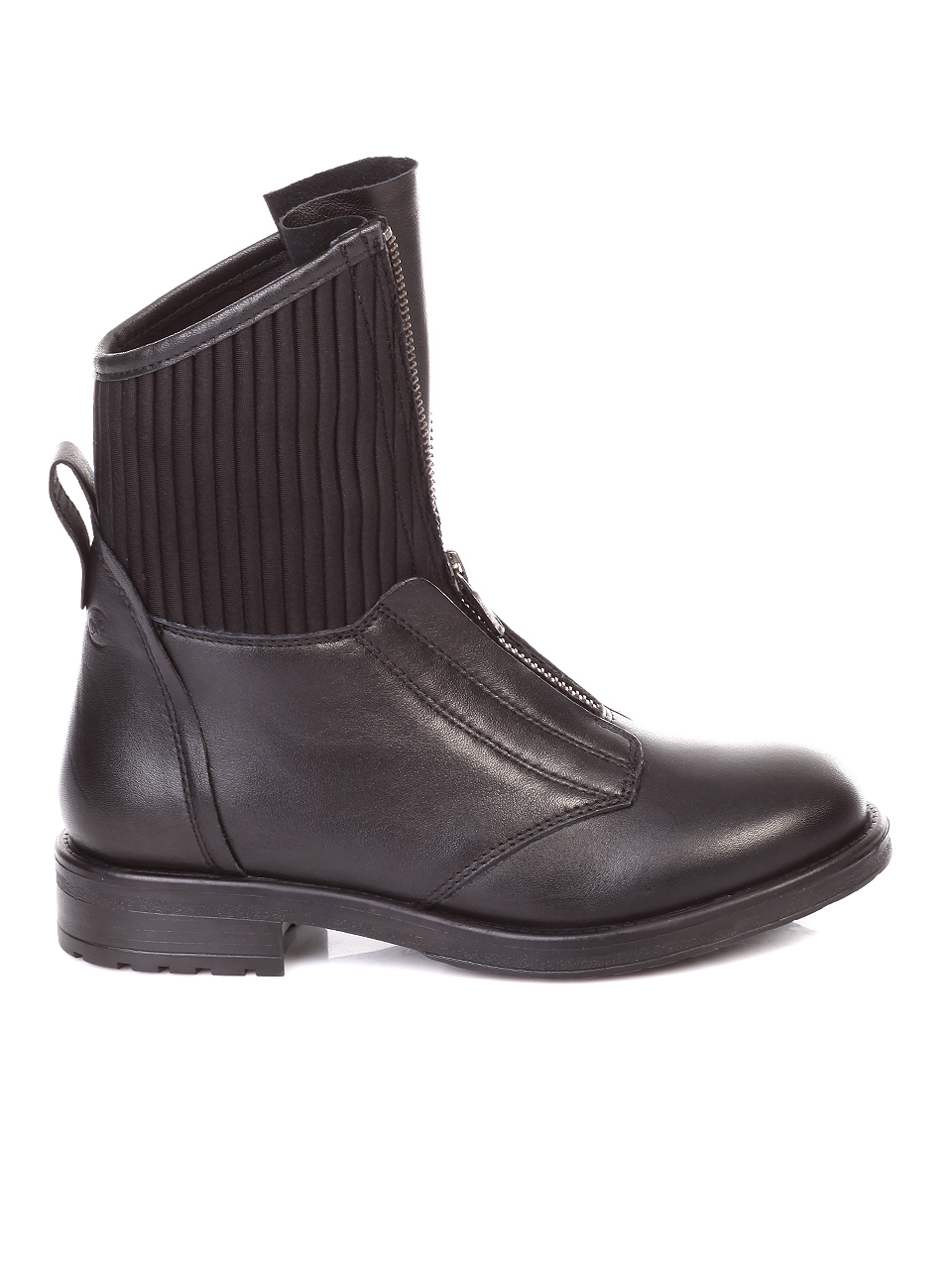 Ежедневни дамски боти от естествена кожа 2AB-18897 black