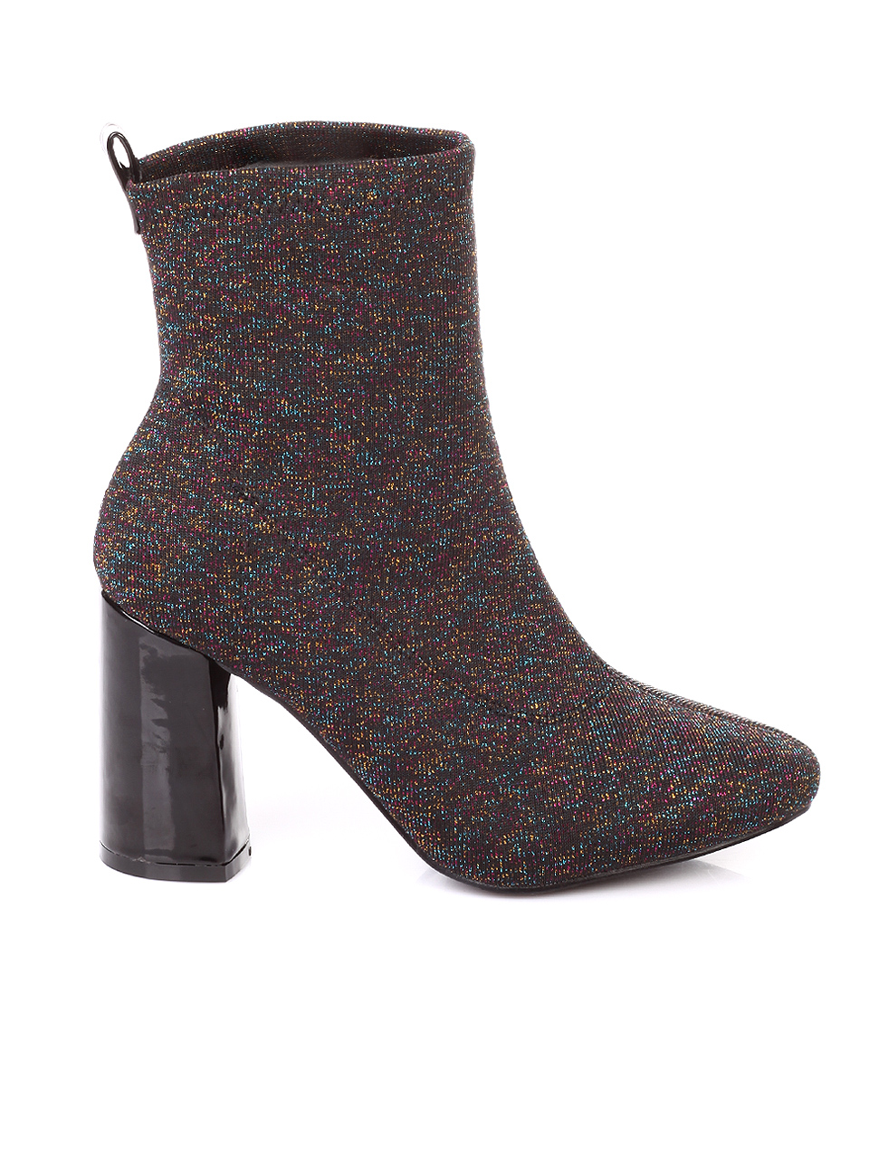 Елегантни дамски боти на ток в черно 2M-18848 multicolor
