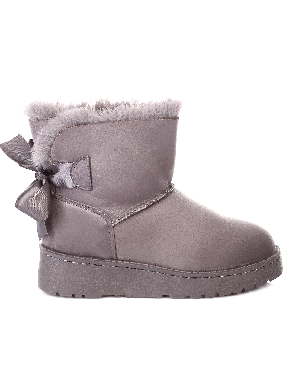 Ежедневни дамски боти в сиво 2U-18635 grey