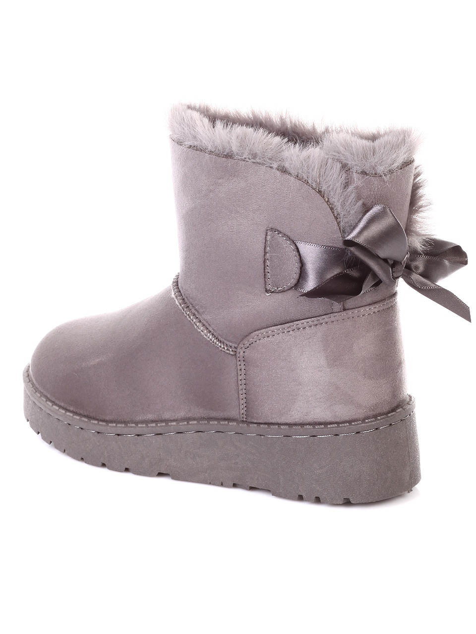 Ежедневни дамски боти в сиво 2U-18635 grey