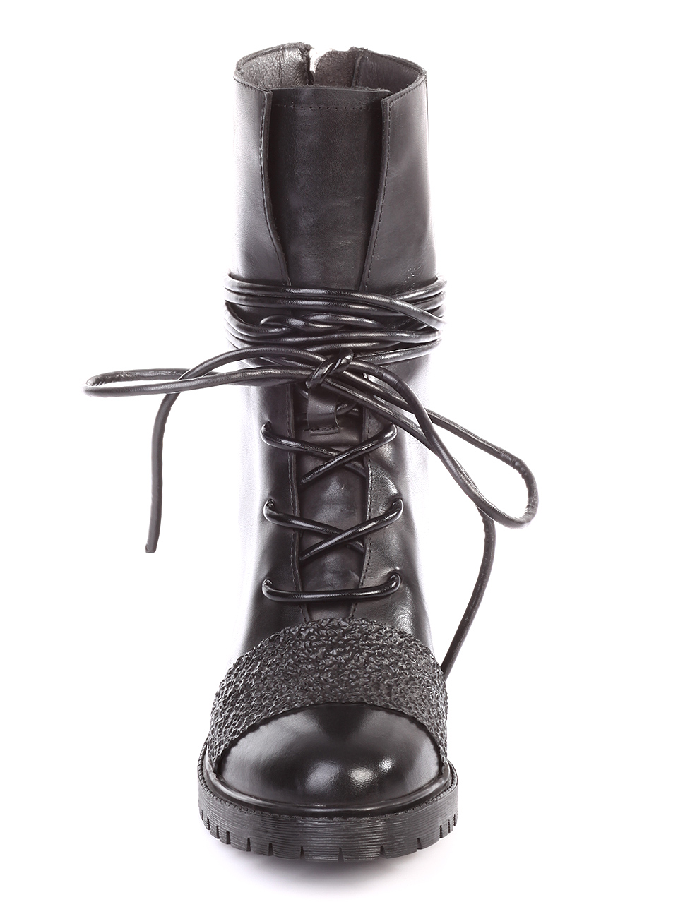Ежедневни дамски боти от естествена кожа 2AB-18876 black