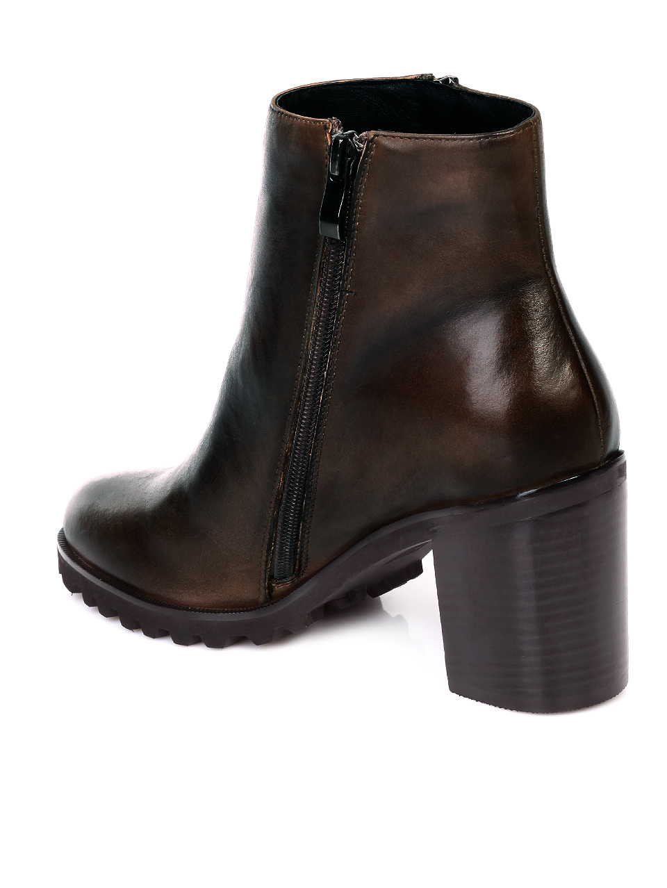 Елегантни дамски боти от естествена кожа 2AB-18886 bronze