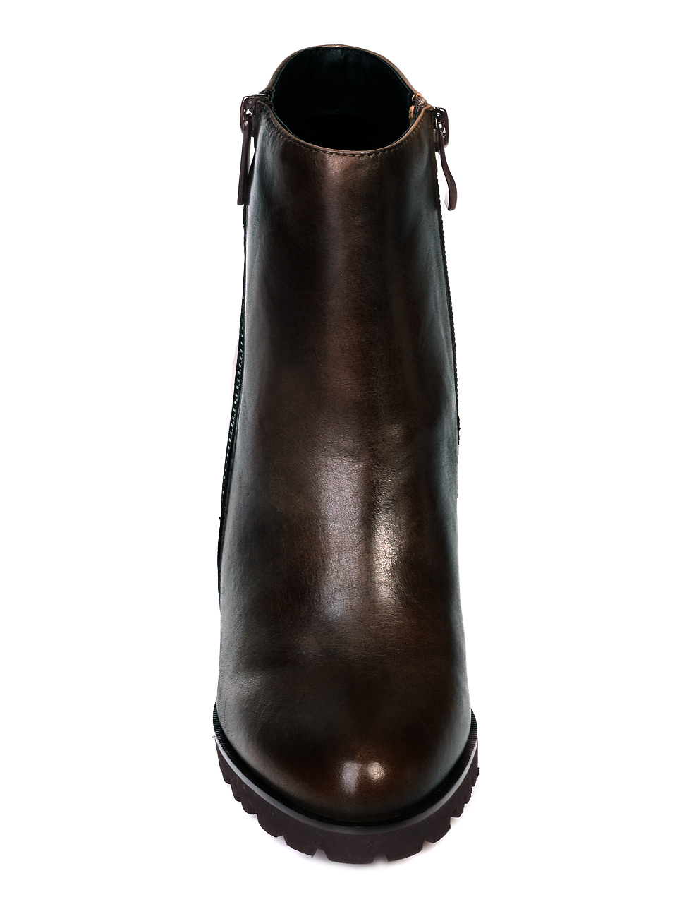 Елегантни дамски боти от естествена кожа 2AB-18886 bronze