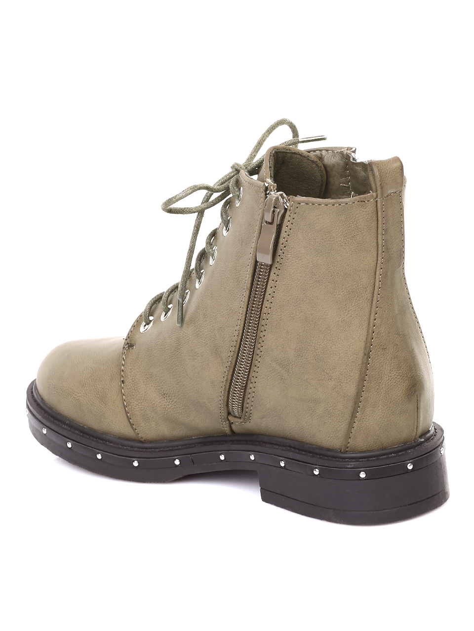 Ежедневни дамски боти в цвят каки 2G-18860 khaki