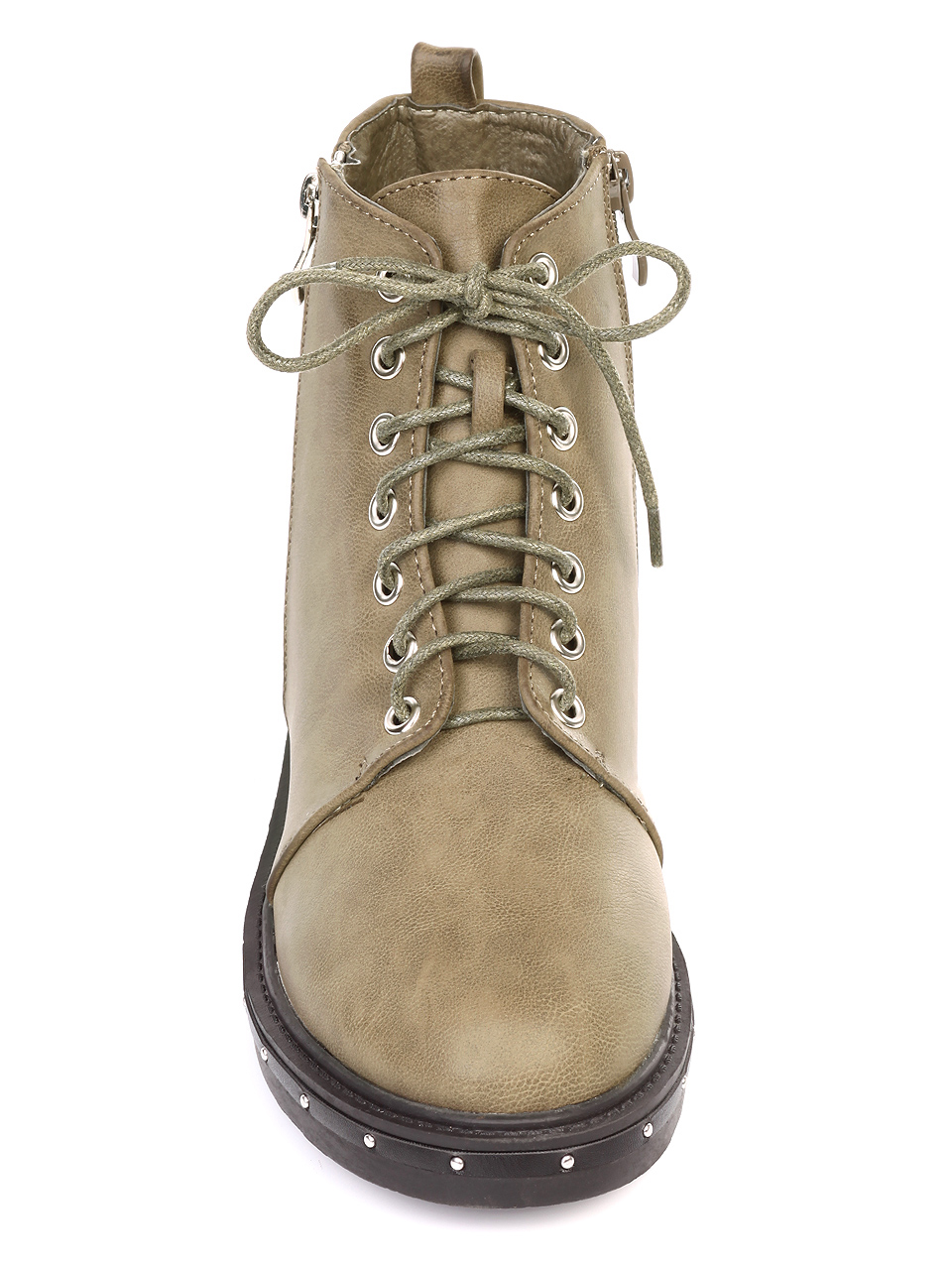 Ежедневни дамски боти в цвят каки 2G-18860 khaki