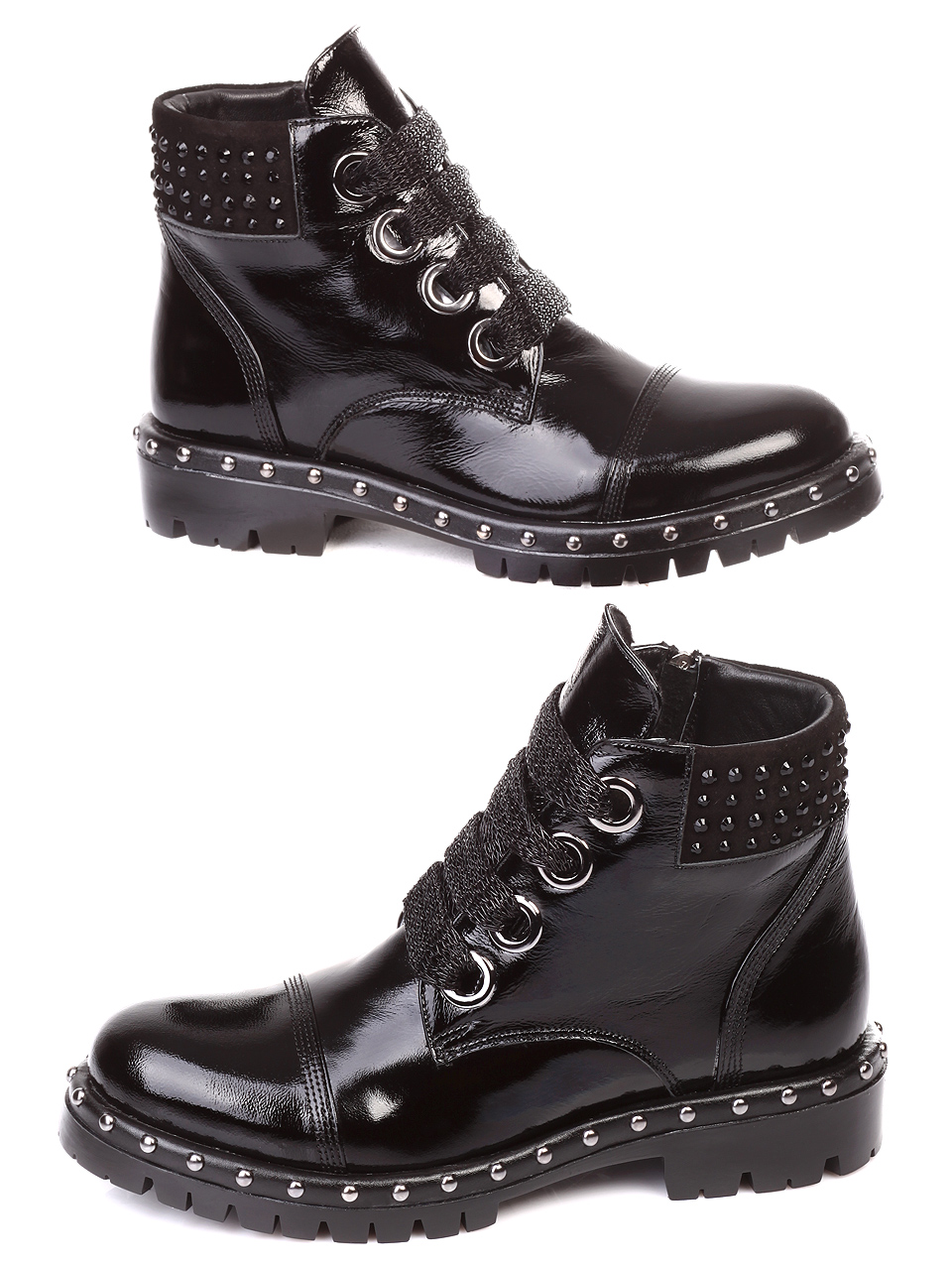 Ежедневни дамски боти от естествен лак 2AT-181050 black