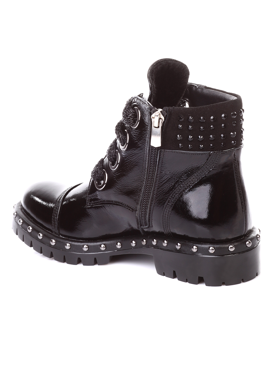 Ежедневни дамски боти от естествен лак 2AT-181050 black