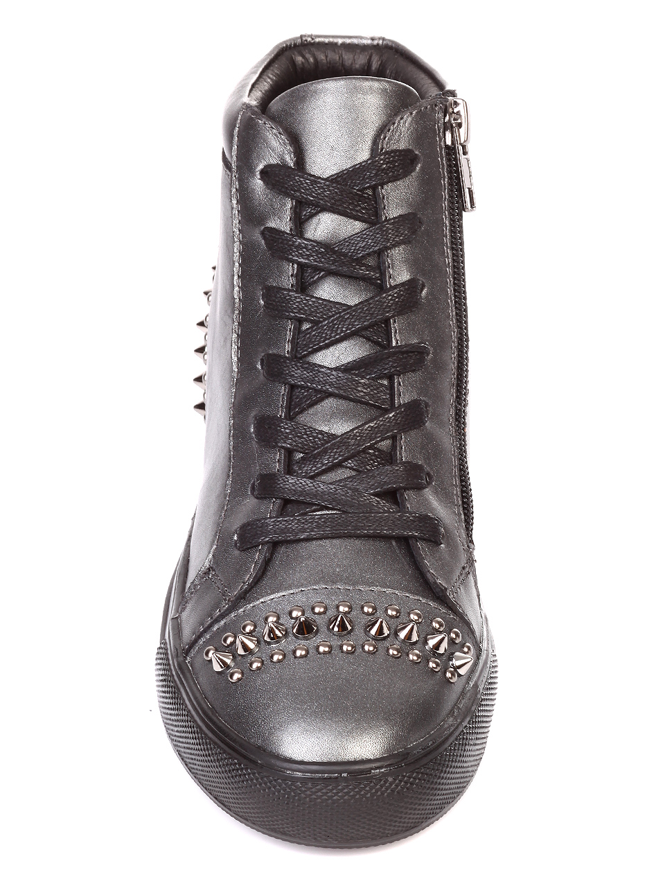 Ежедневни дамски боти от естествена кожа 2AB-18690 pewter