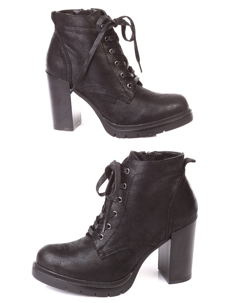 Ежедневни дамски боти на ток в черно 2E-18929 black
