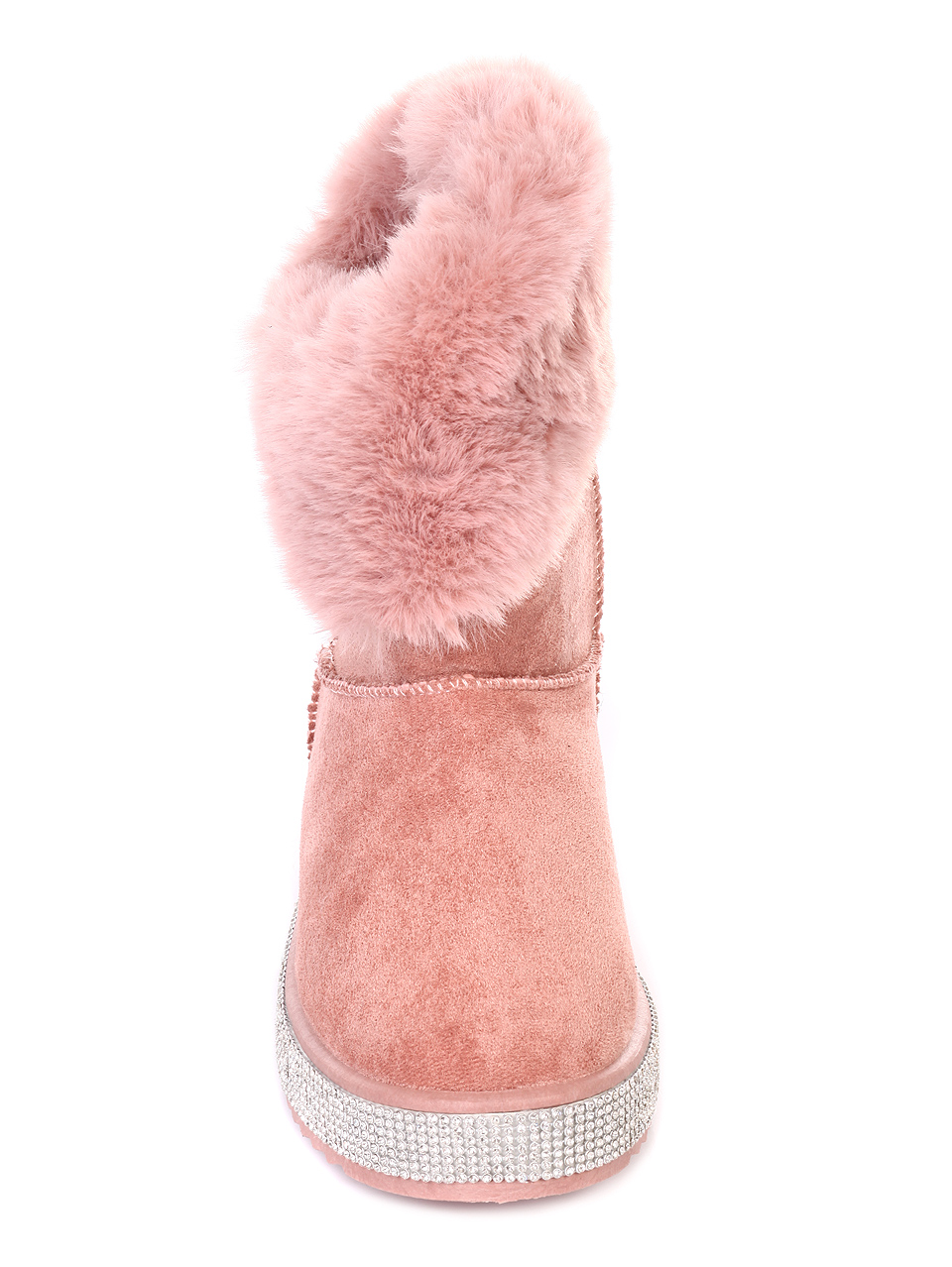 Ежедневни топли дамски боти в розово 2U-18989 pink