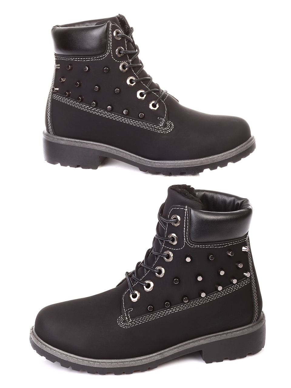 Ежедневни дамски боти в черно 2U-18870 black