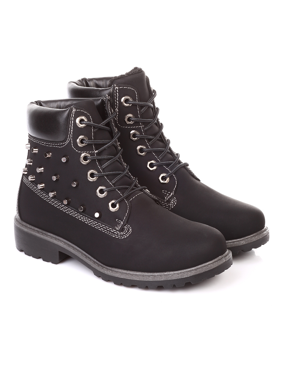 Ежедневни дамски боти в черно 2U-18870 black