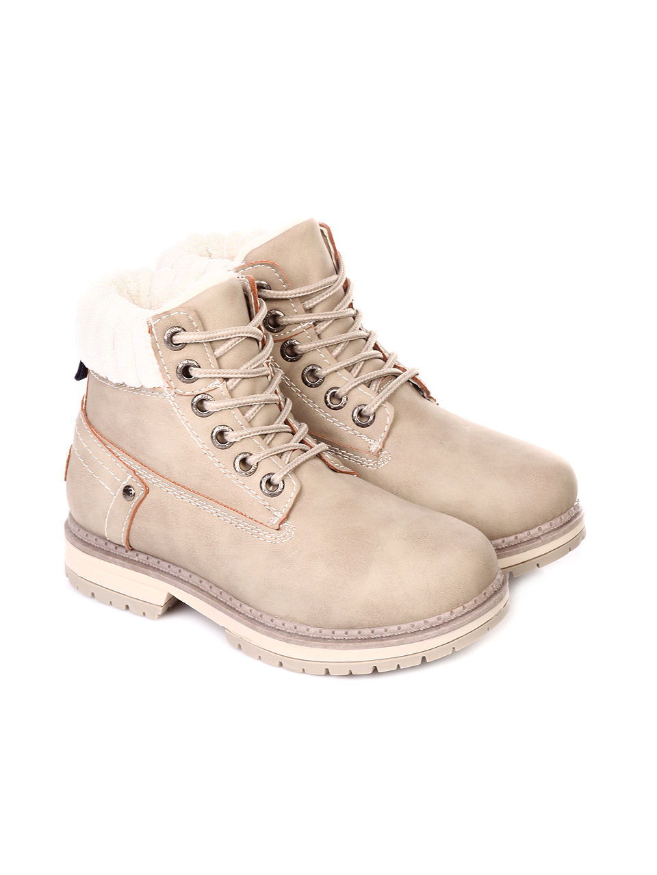 Ежедневни детски боти в бежово 19U-18874 beige
