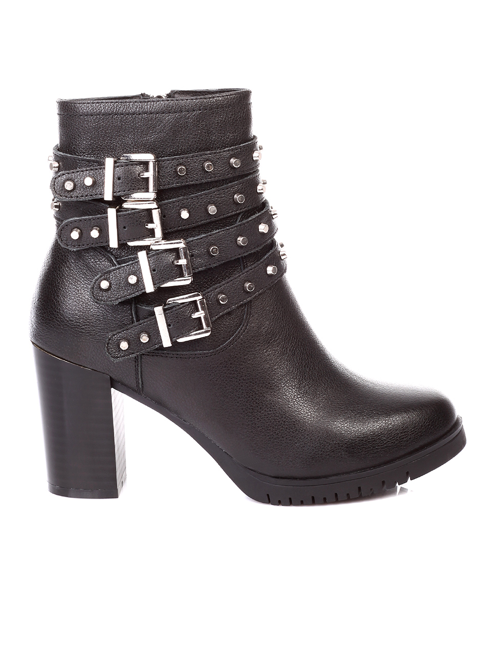 Ежедневни дамски боти от естествена кожа 2AB-18693 black