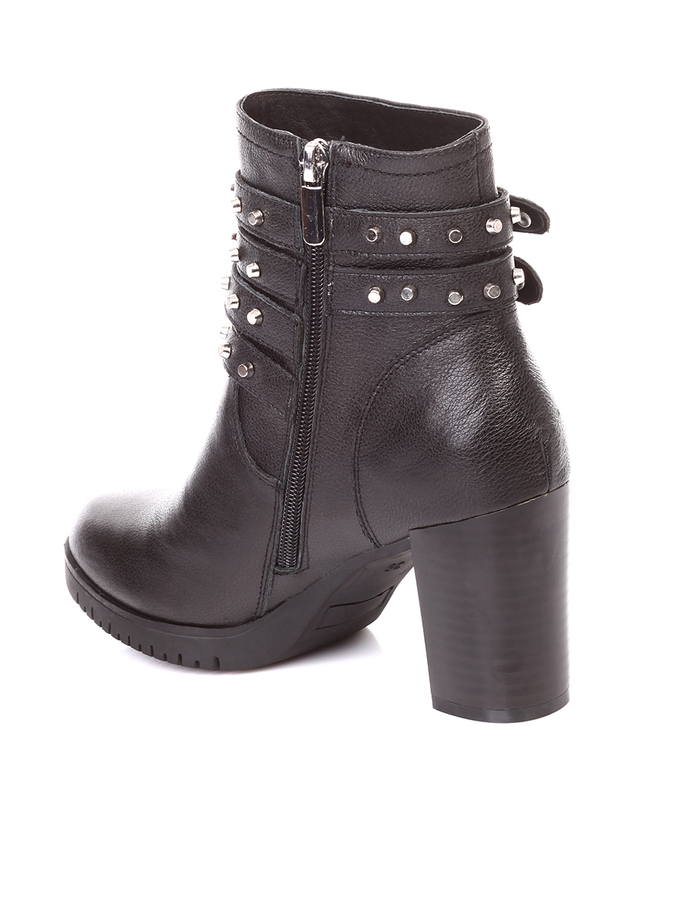 Ежедневни дамски боти от естествена кожа 2AB-18693 black