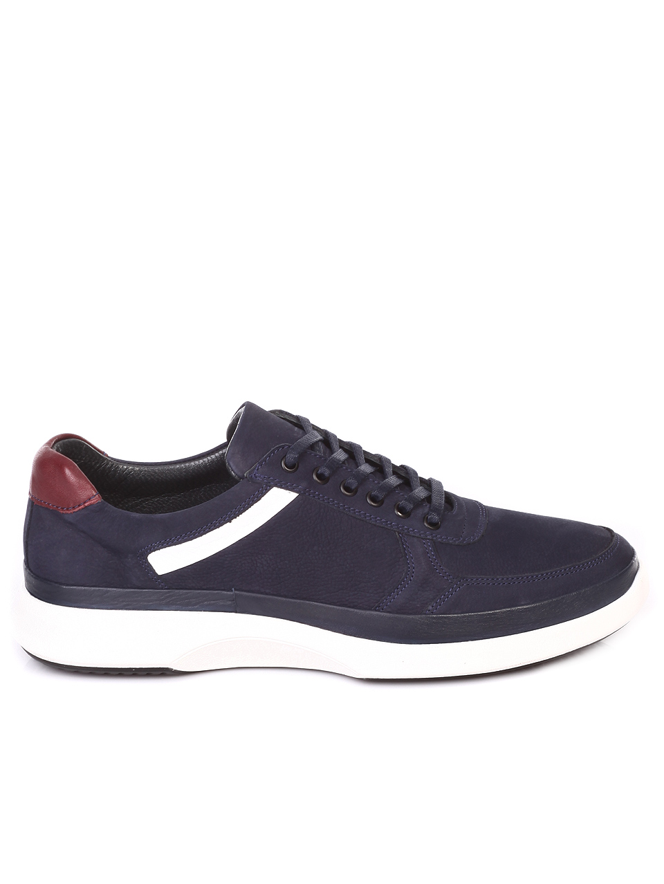 Ежедневни мъжки обувки от естествен набук 7AT-19430 navy nubuck