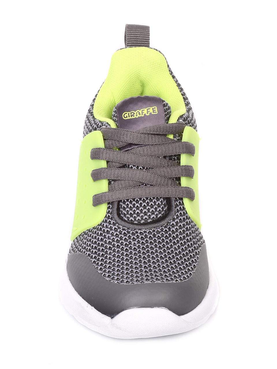 Детски обувки със светещи елементи в сиво 18K-19222 d.grey/lime