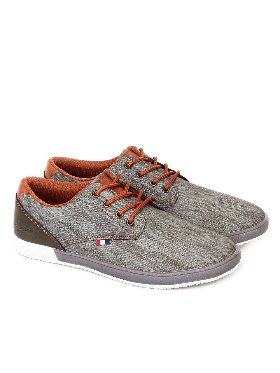 Ежедневни мъжки обувки  в цвят каки 7U-19174 khaki