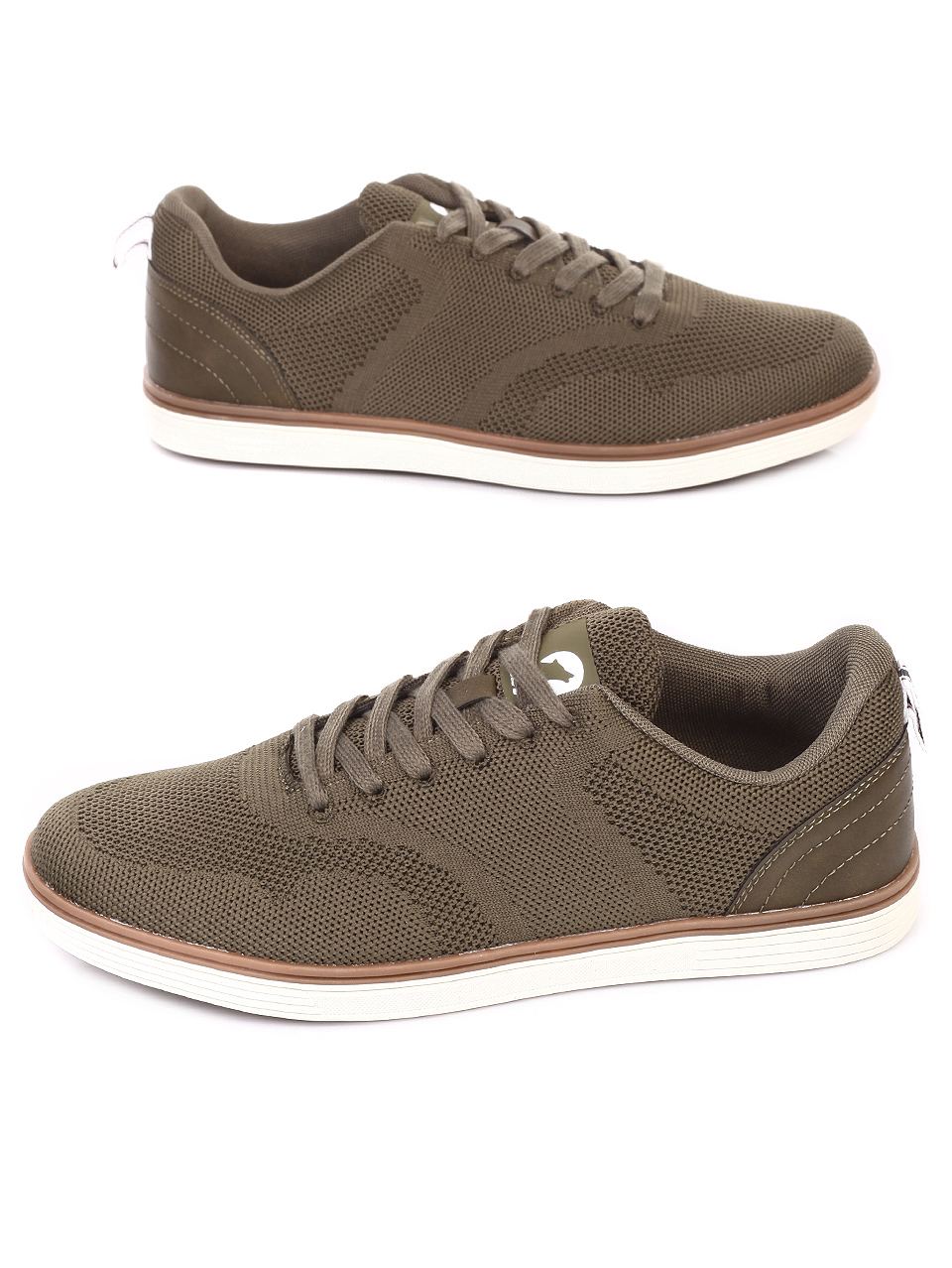 Ежедневни мъжки обувки в цвят каки 7U-19167 khaki