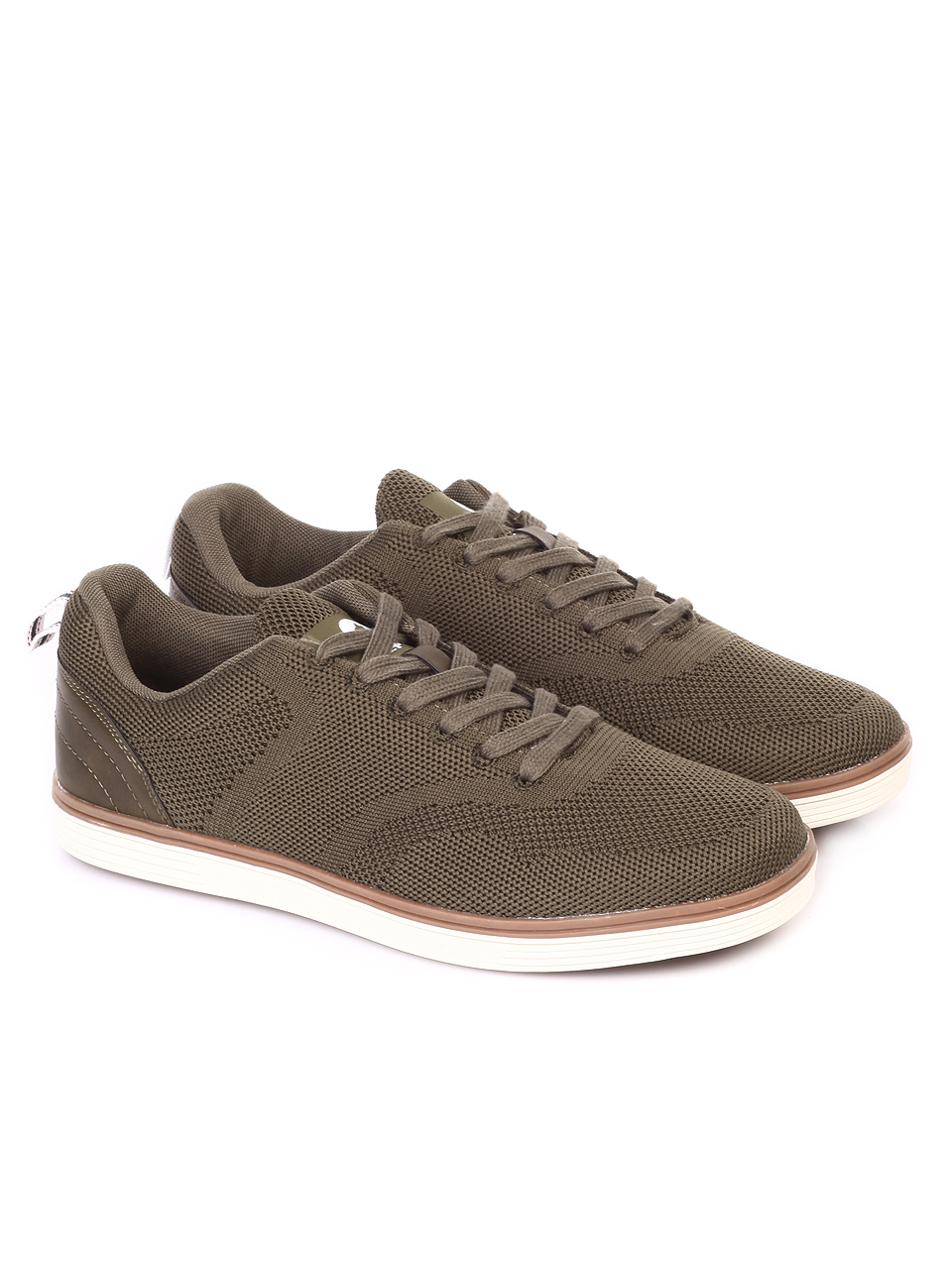 Ежедневни мъжки обувки в цвят каки 7U-19167 khaki