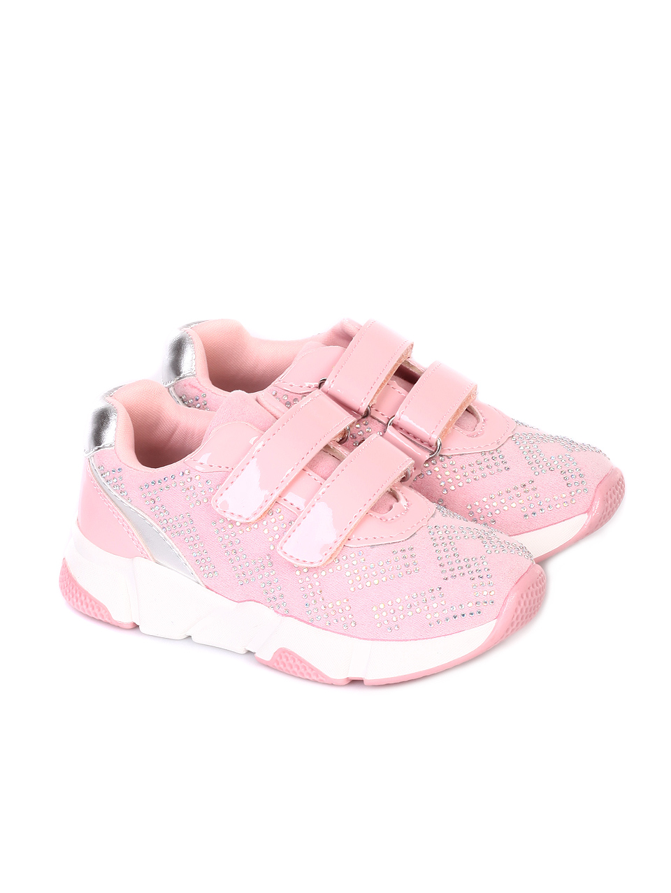 Ежедневни детски обувки с велкро закопчаване в розово 18P-19002 pink