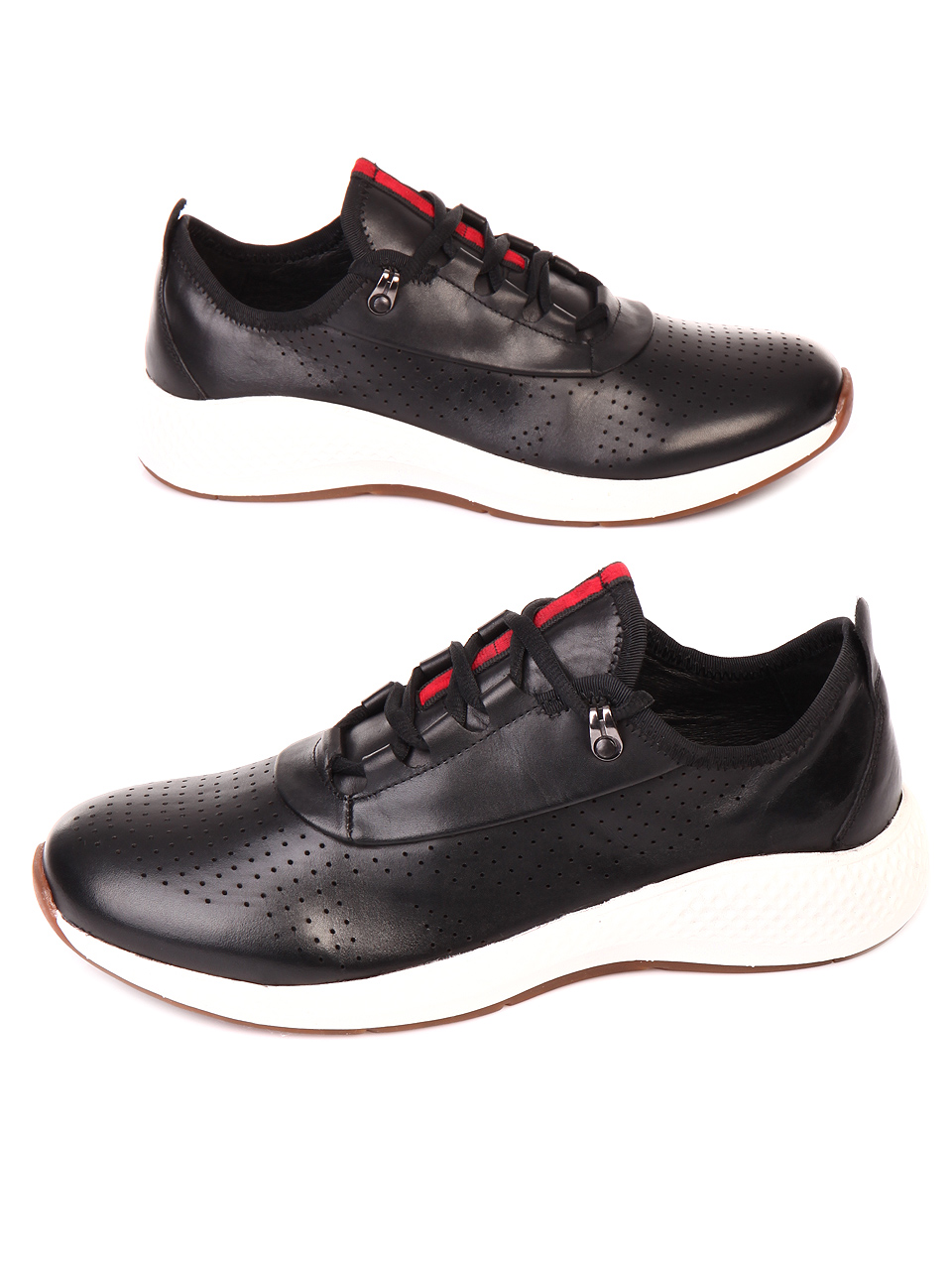 Ежедневни мъжки обувки от естествена кожа 7AB-19291 black