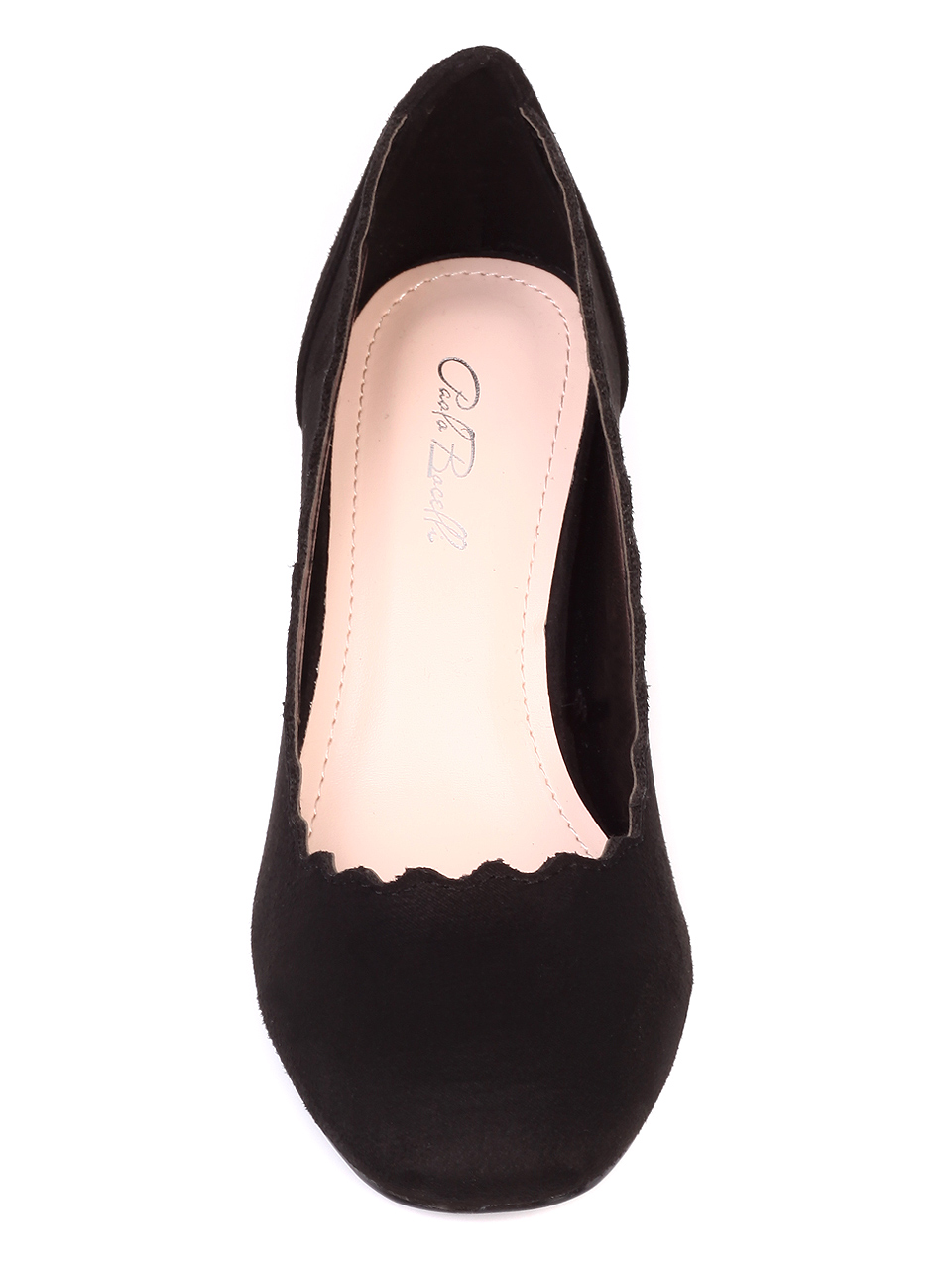 Ежедневни дамски обувки на ток в черно 3M-19501 black mf