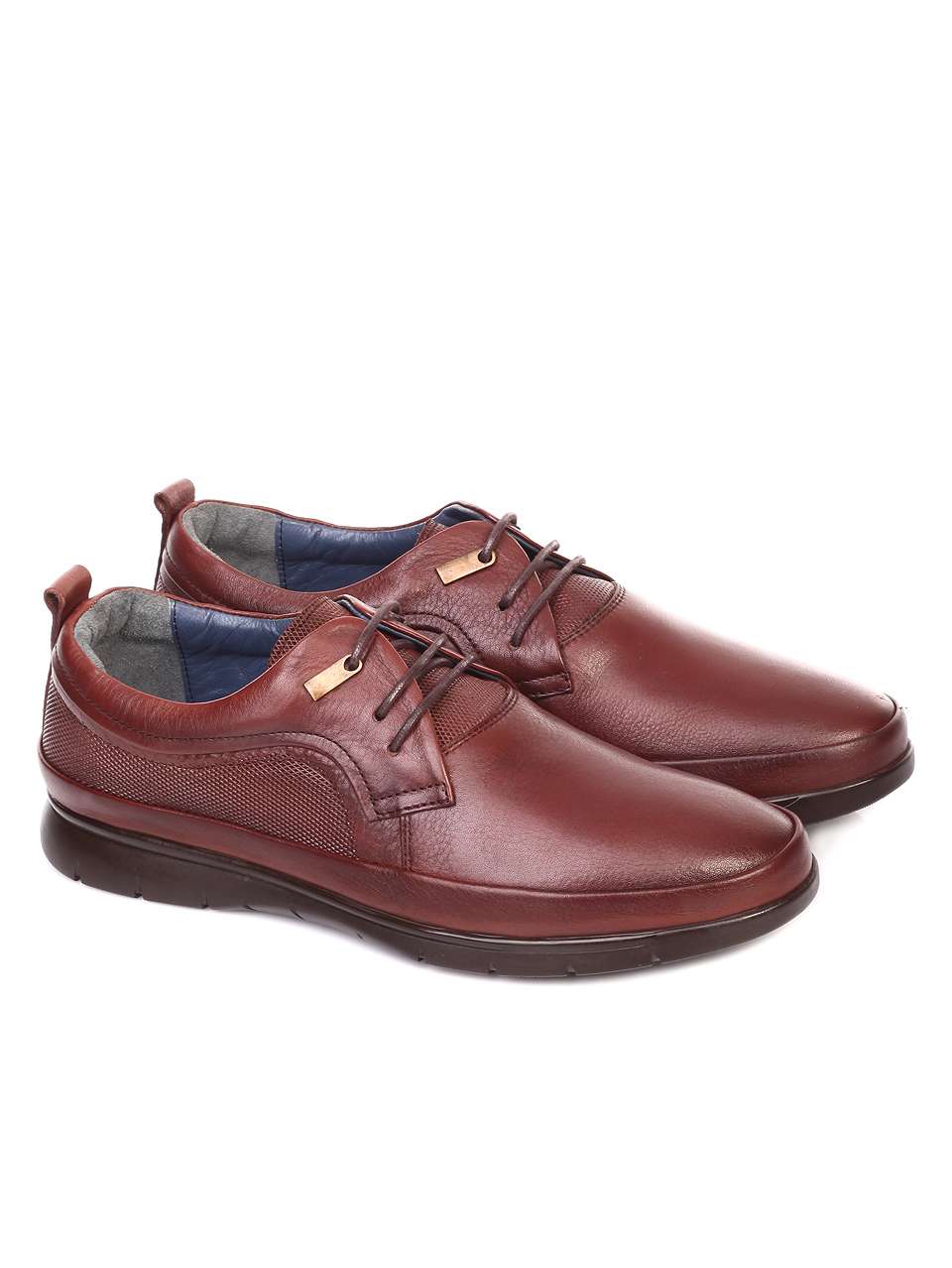 Ежедневни мъжки обувки от естествена кожа 6567 brown