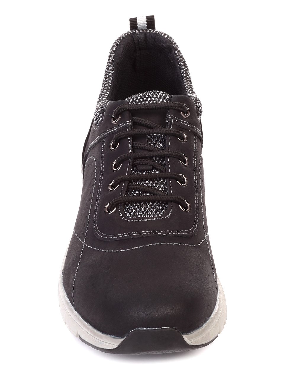 Ежедневни мъжки обувки в черно 7W-19705 black
