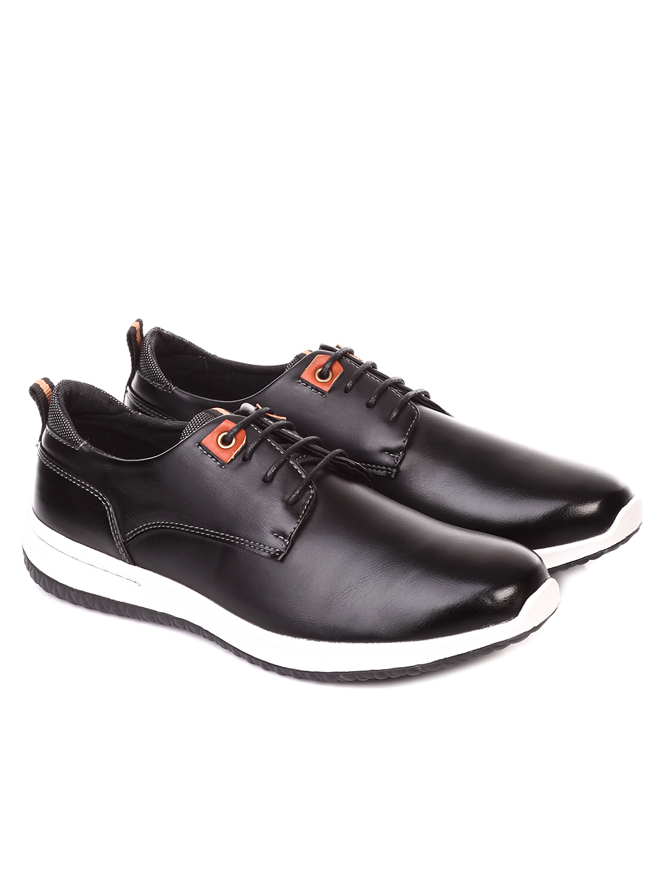 Ежедневни мъжки обувки в черно 7W-19711 black