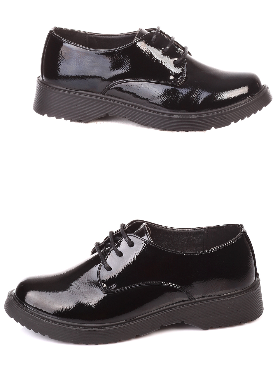 Дамски обувки от лак в черно 3C-19618 black-20623