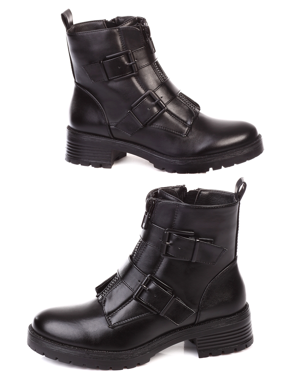 Ежедневни дамски боти в черно 2R-19638 black