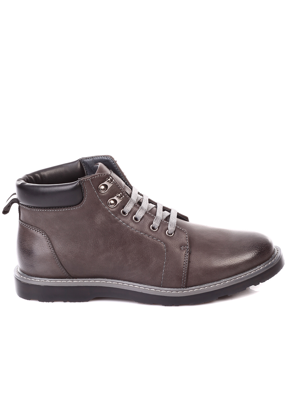 Ежедневни мъжки боти в синьо 6W-19708 grey