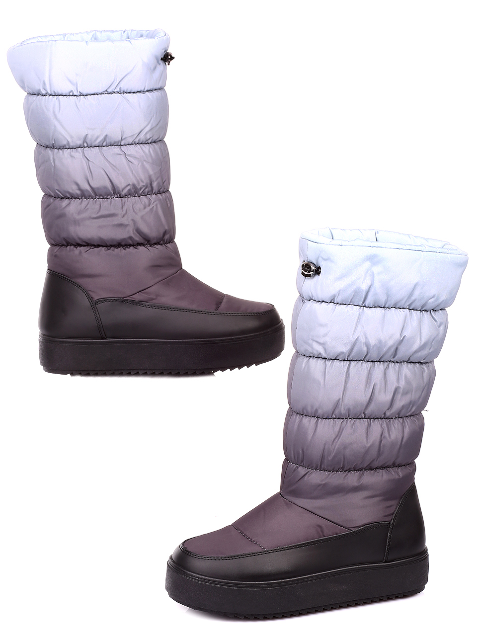 Ежедневни дамски топли апрески в сиво 1U-19563 black/grey