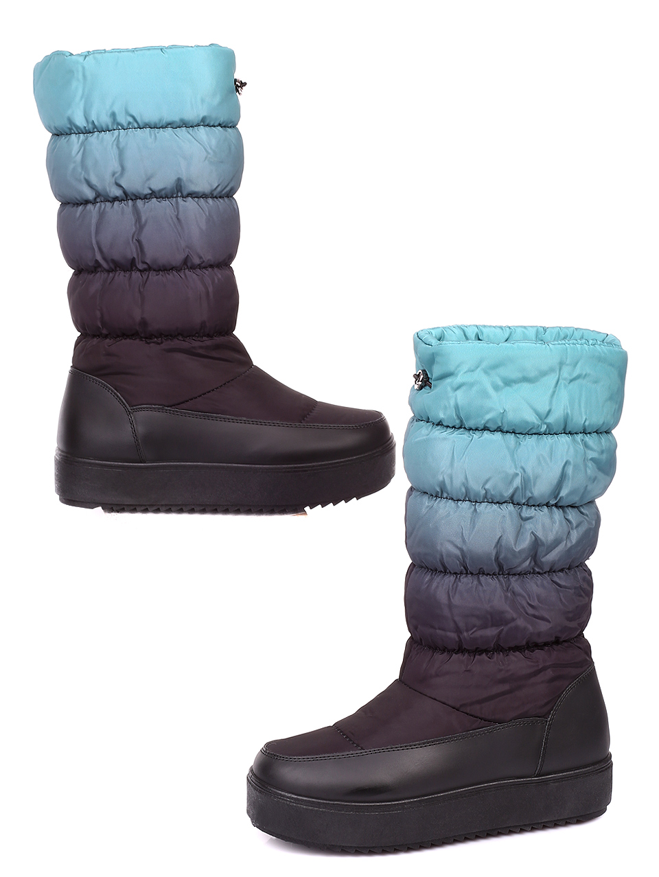 Ежедневни дамски топли апрески в зелено 1U-19563 black/green