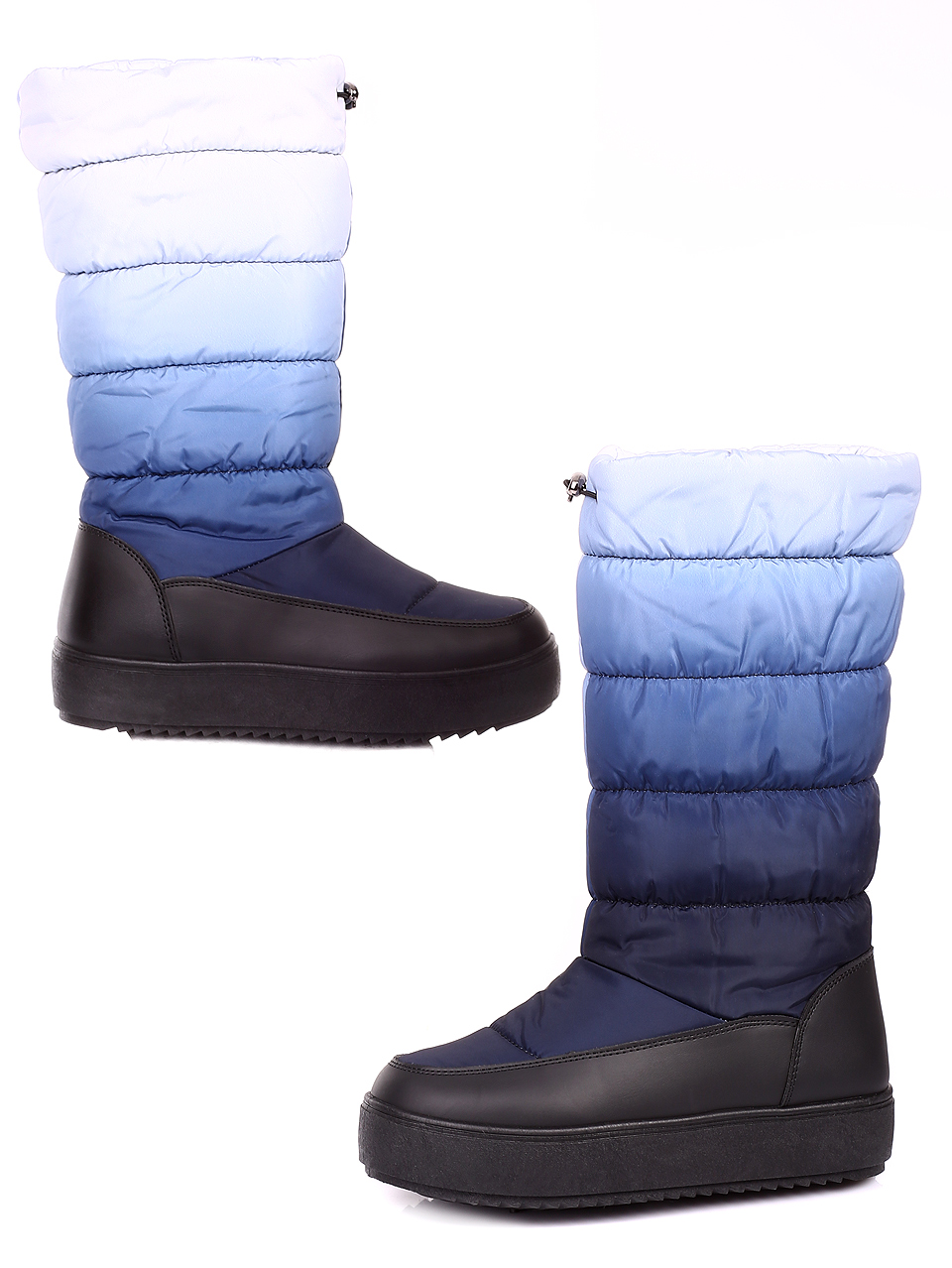 Ежедневни дамски топли апрески в синьо 1U-19563 black/blue