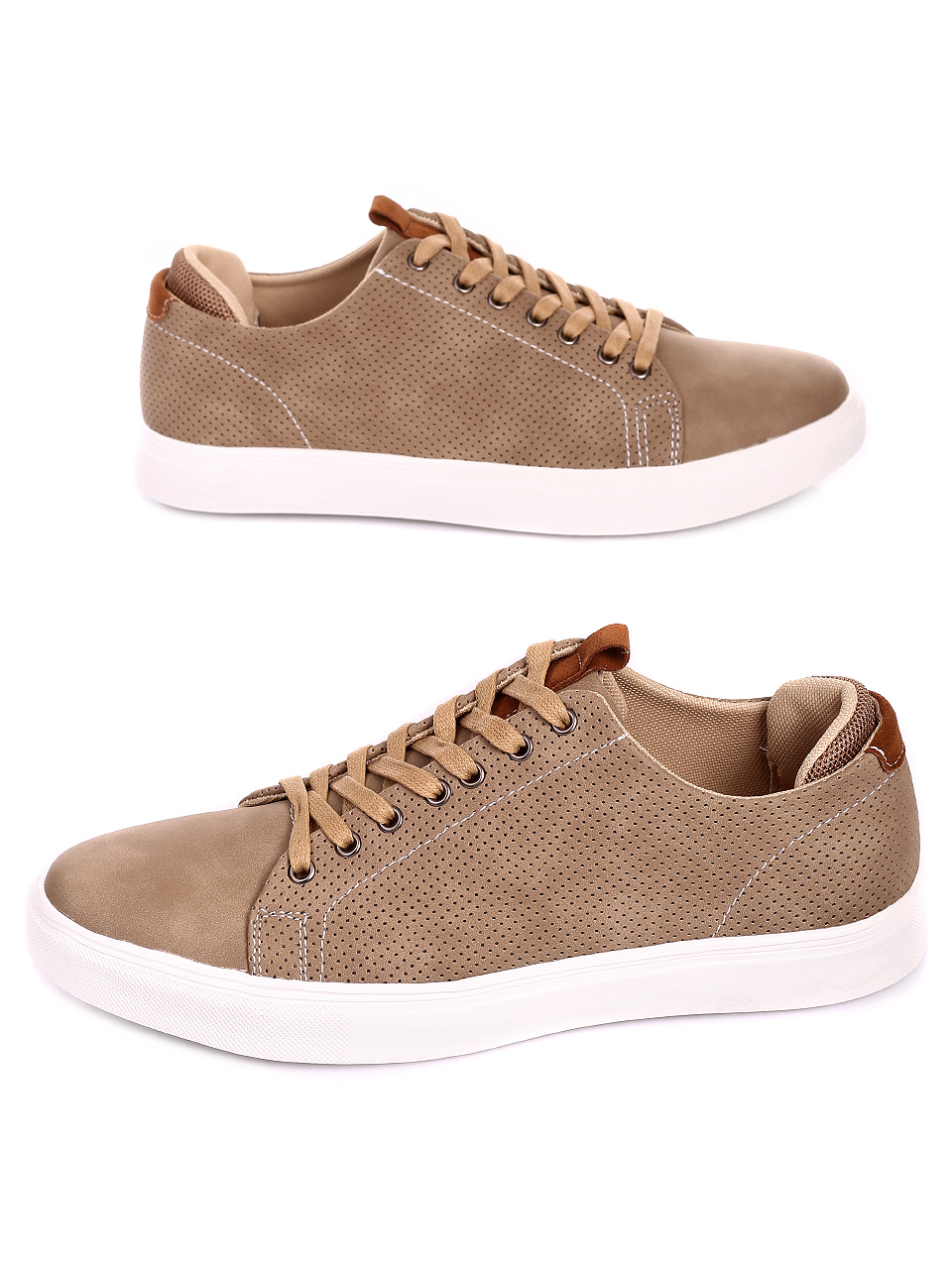 Ежедневни мъжки обувки в цвят каки 7N-20234 khaki