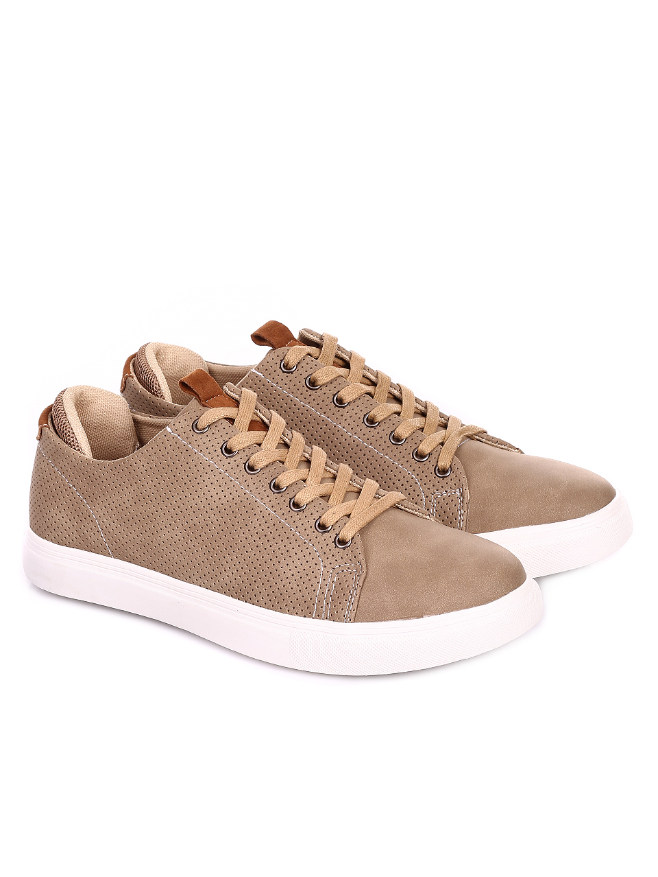 Ежедневни мъжки обувки в цвят каки 7N-20234 khaki