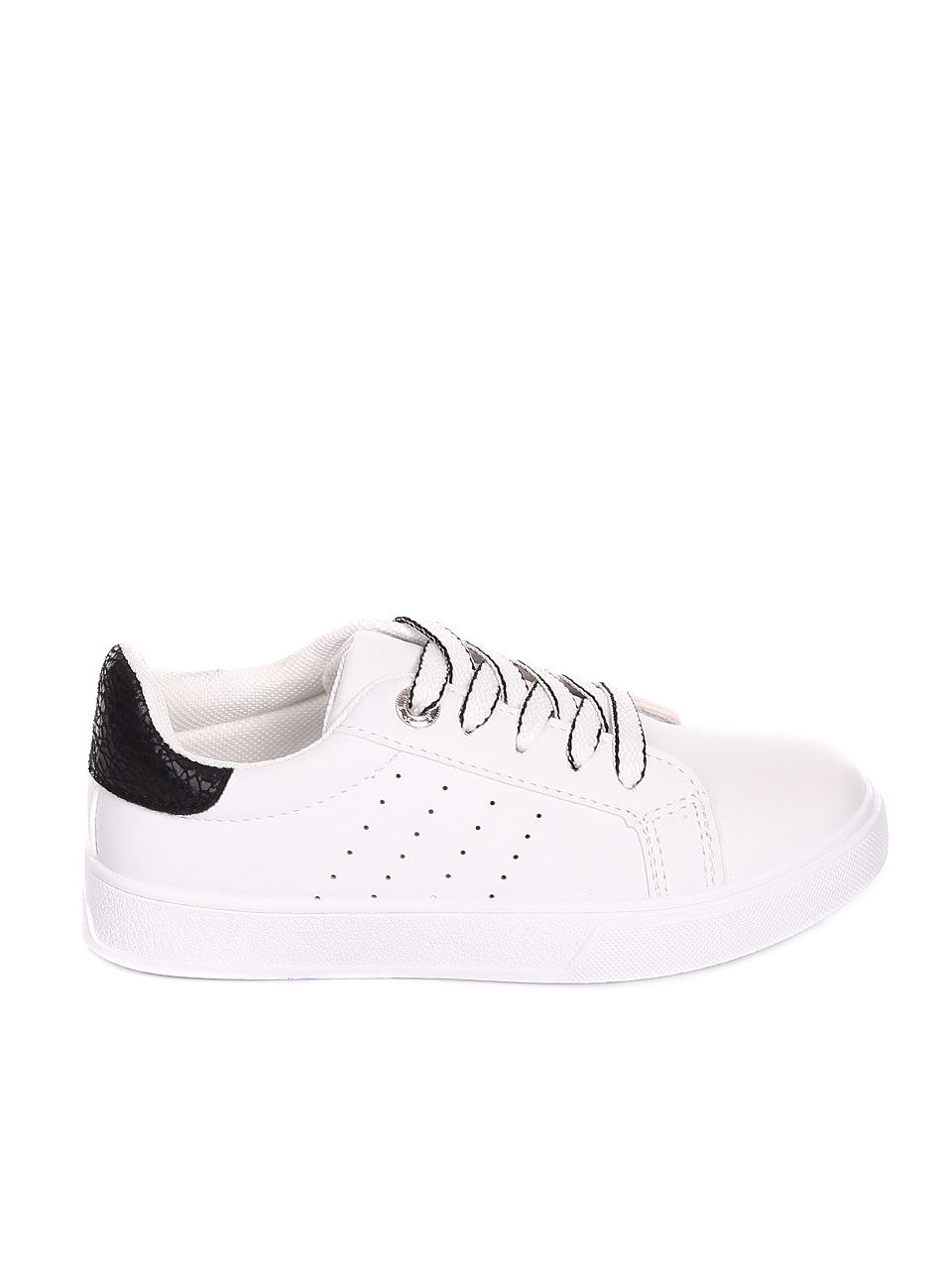 Ежедневни детски обувки в бяло 18U-20025 white/black