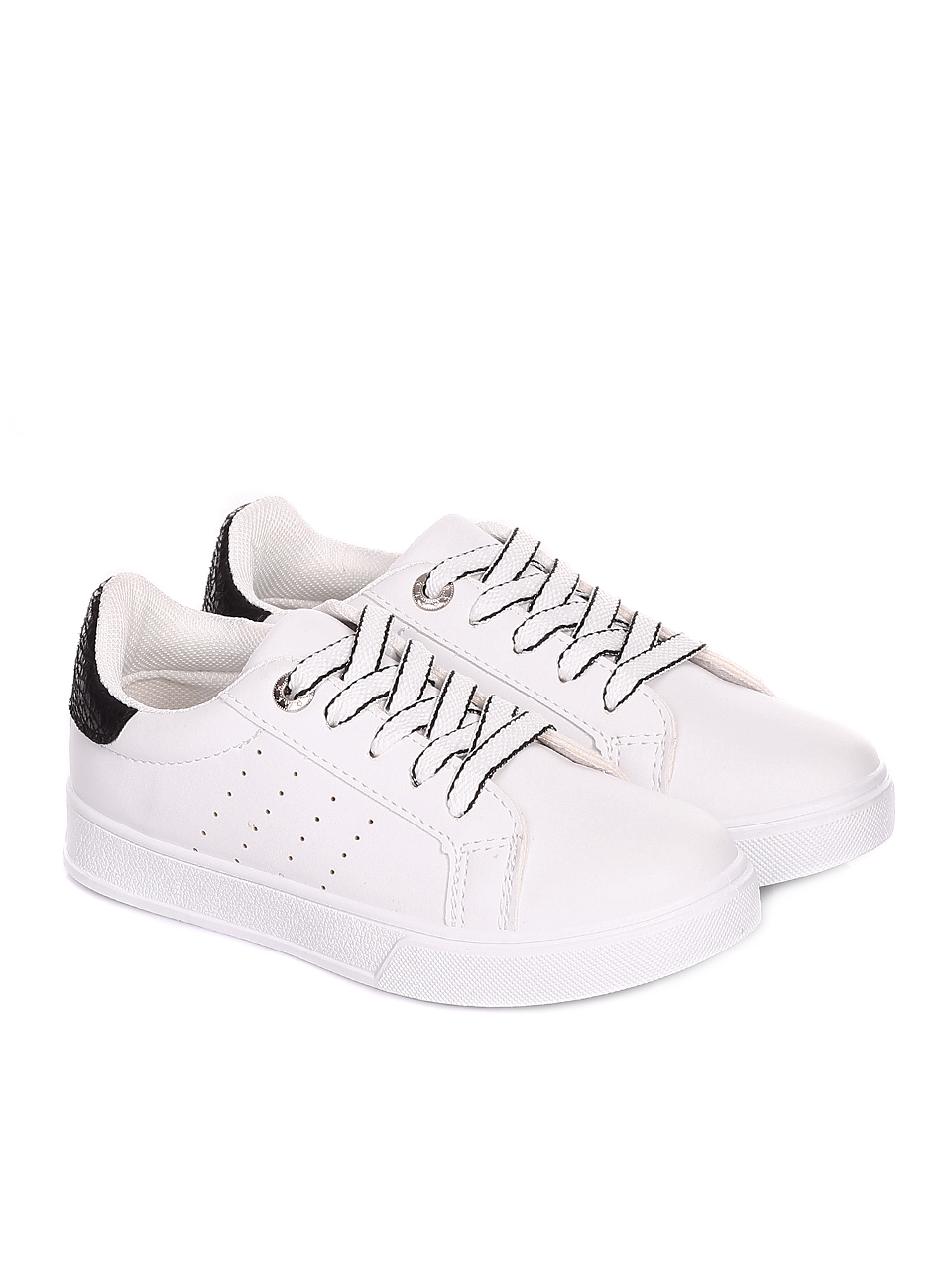 Ежедневни детски обувки в бяло 18U-20025 white/black