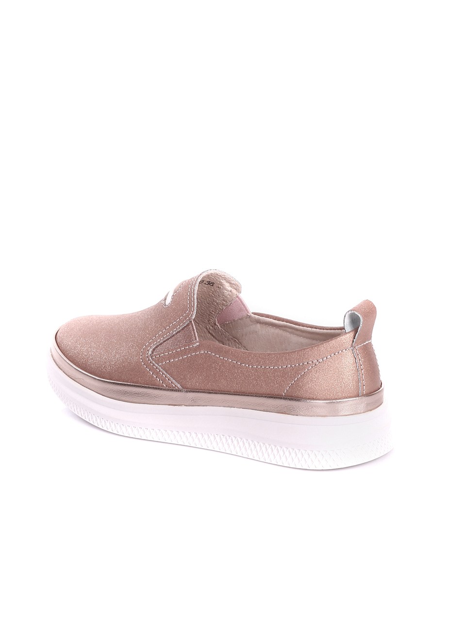 Ежедневни дамски обувки от естествена кожа 3AF-20040 rose gold
