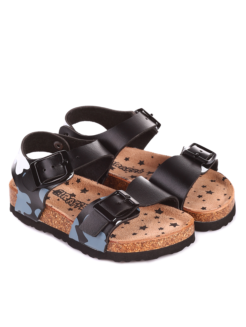 Ежедневни детски сандали е синьо 17W-20148 camo
