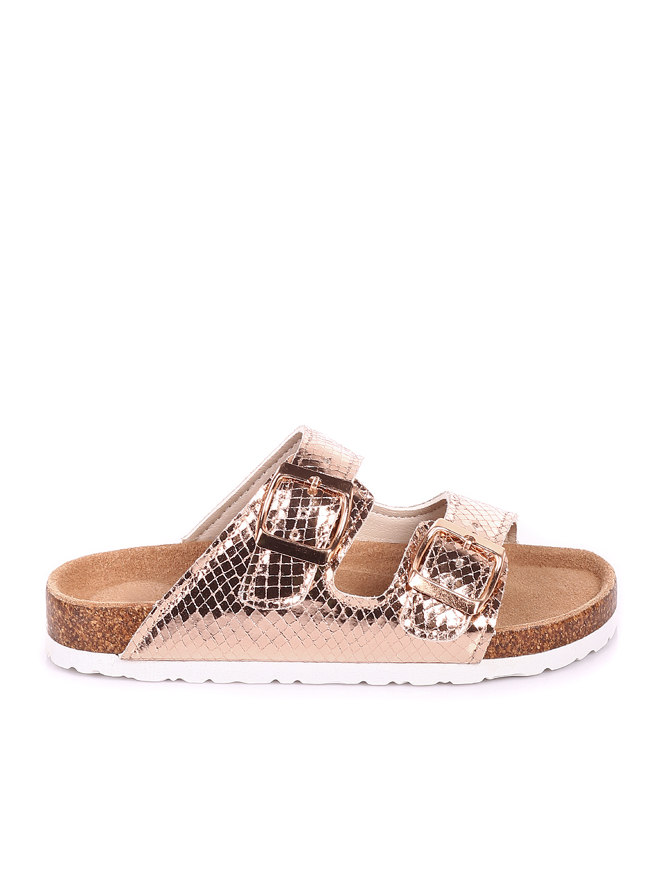 Ежедневни детски чехли в розово 17W-20157 rose gold