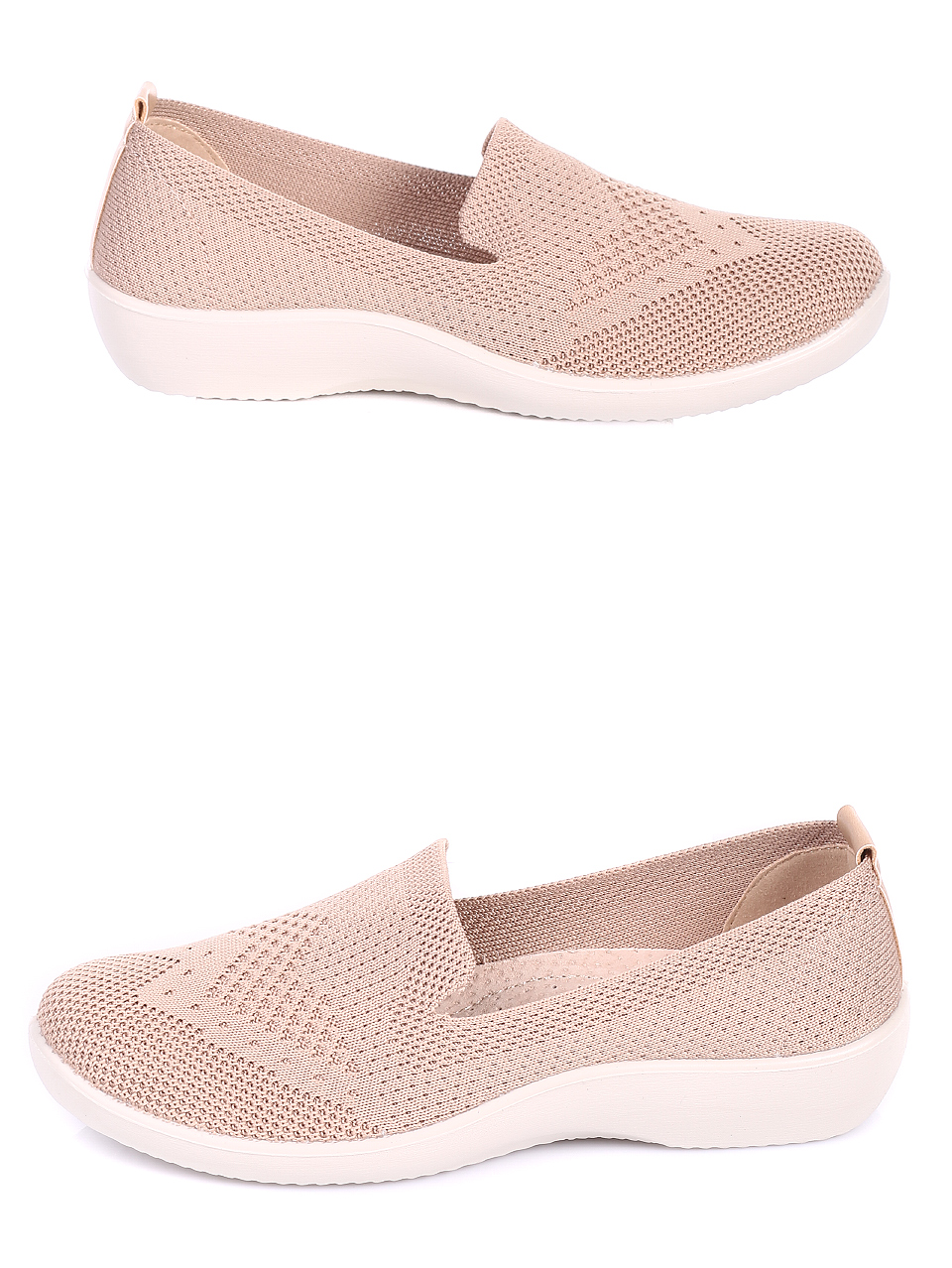 Ежедневни дамски обувки в бежово 3C-20195 beige