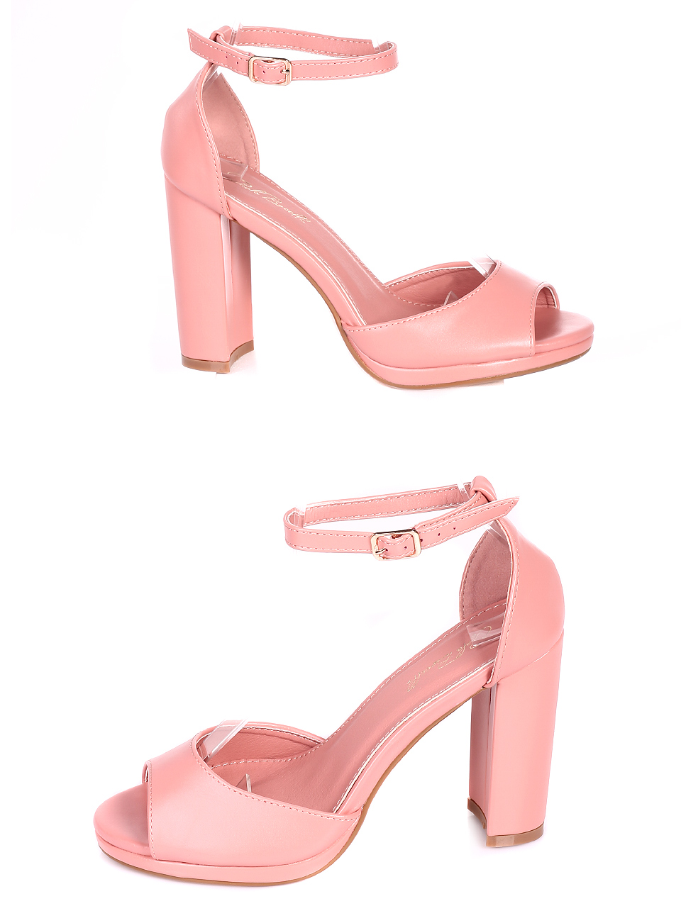 Елегантни дамски сандали на ток 4M-20093 pink