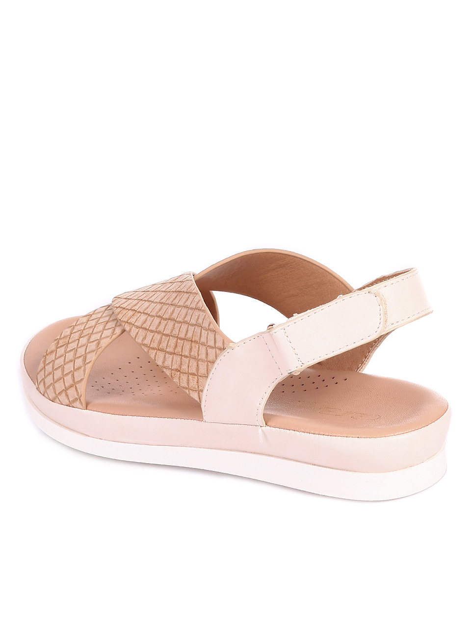 Ежедневни дамски равни сандали в бежово 4H-20284 beige