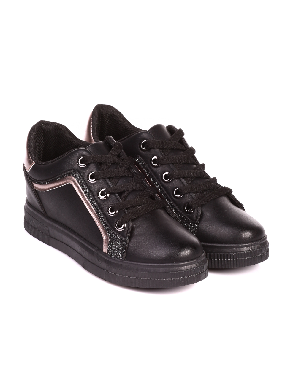 Ежедневни дамски обувки в черно 3U-20708 black